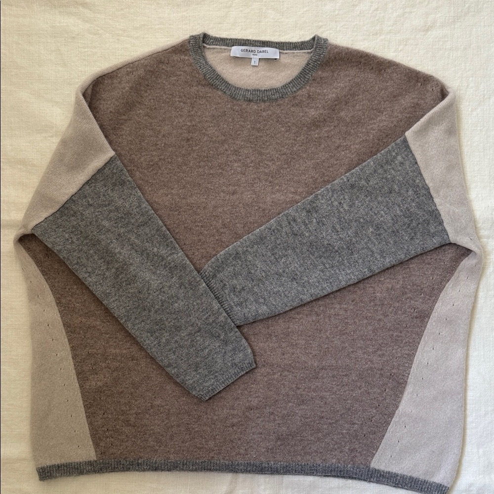Gerard Darel Tri-Tone Cashmere Sweater